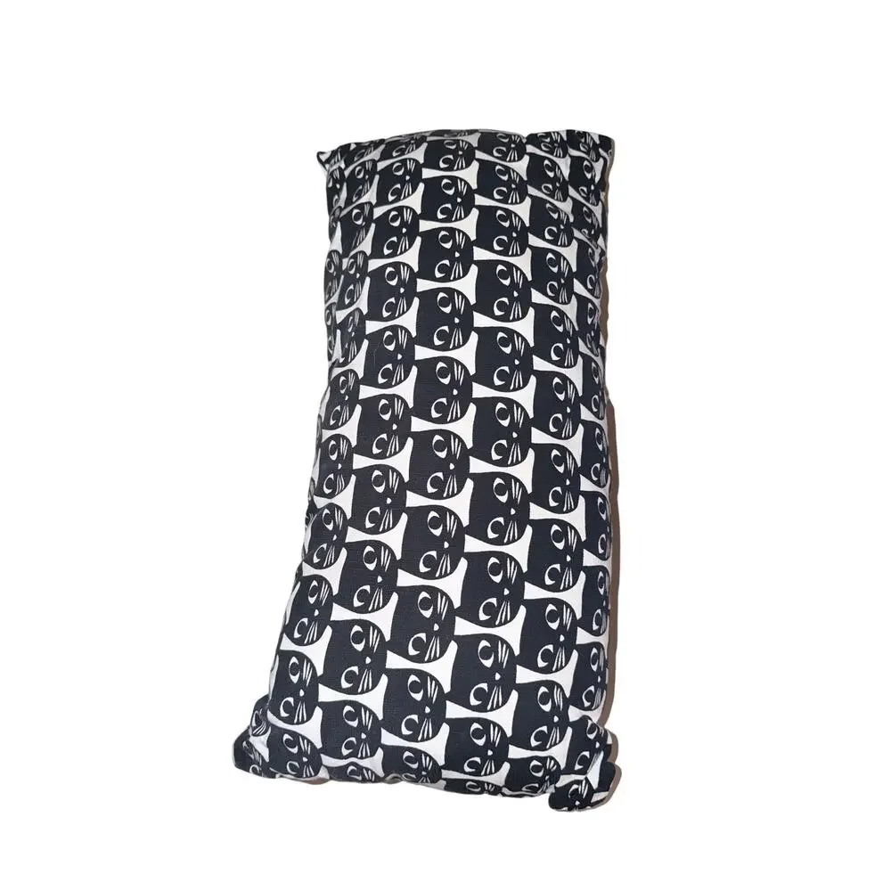 IKEA Mattram black cat set of 2 curtain panels 57x98 and long pillow catlady fun